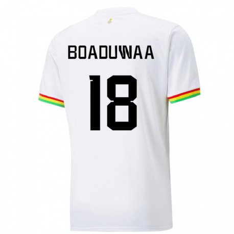Kandiny Férfi Ghánai Doris Boaduwaa #18 Fehér Hazai Jersey 22-24 Mez Póló Ing