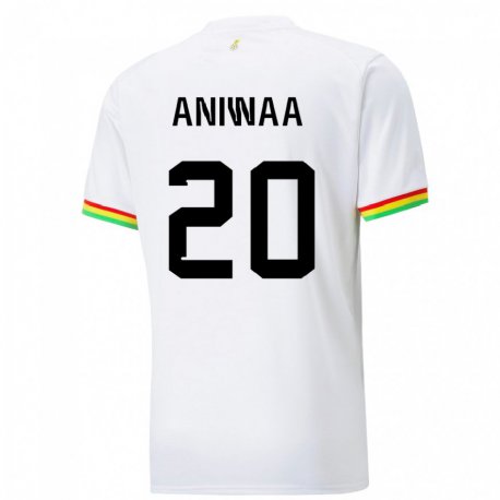 Kandiny Férfi Ghánai Louisa Aniwaa #20 Fehér Hazai Jersey 22-24 Mez Póló Ing