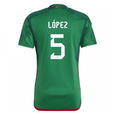 Kandiny Férfi Mexikói Jimena Lopez #5 Zöld Hazai Jersey 22-24 Mez Póló Ing