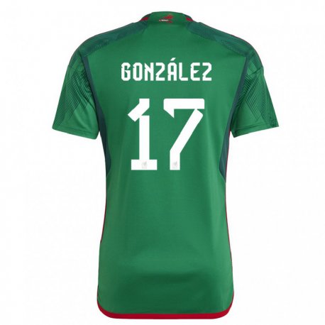 Kandiny Férfi Mexikói Alison Gonzalez #17 Zöld Hazai Jersey 22-24 Mez Póló Ing