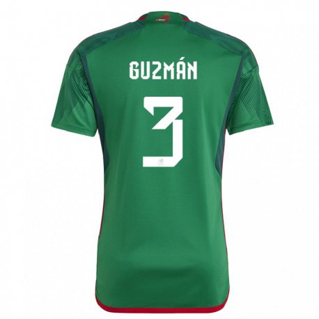 Kandiny Férfi Mexikói Victor Guzman #3 Zöld Hazai Jersey 22-24 Mez Póló Ing