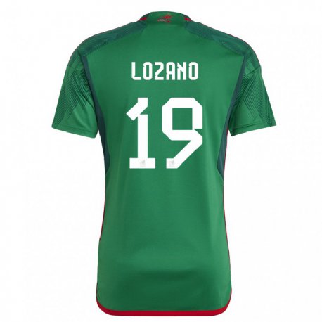 Kandiny Férfi Mexikói Esteban Lozano #19 Zöld Hazai Jersey 22-24 Mez Póló Ing