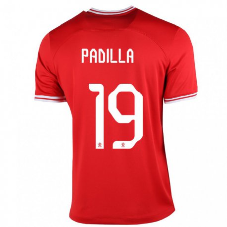 Kandiny Férfi Lengyel Natalia Padilla #19 Piros Idegenbeli Jersey 22-24 Mez Póló Ing
