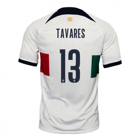 Kandiny Férfi Portugál Nuno Tavares #13 Fehér Idegenbeli Jersey 22-24 Mez Póló Ing