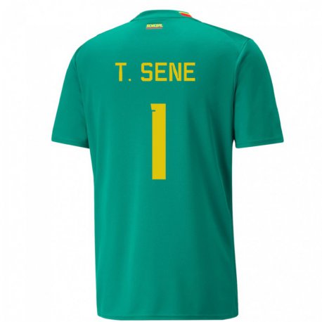 Kandiny Férfi Szenegáli Thiaba Gueye Sene #1 Zöld Idegenbeli Jersey 22-24 Mez Póló Ing