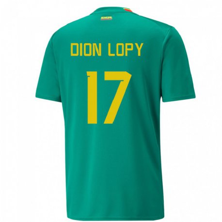 Kandiny Férfi Szenegáli Dion Lopy #17 Zöld Idegenbeli Jersey 22-24 Mez Póló Ing