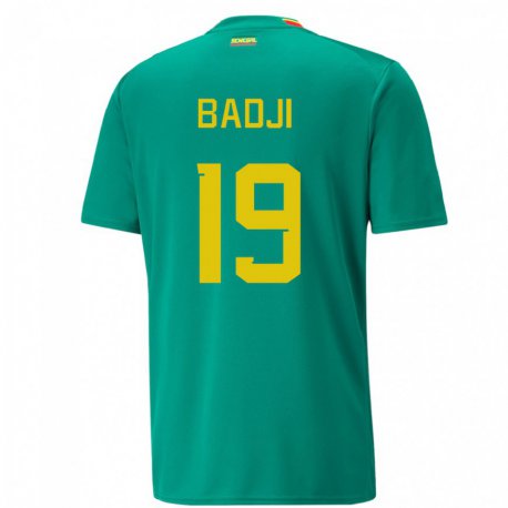 Kandiny Férfi Szenegáli Youssouph Badji #19 Zöld Idegenbeli Jersey 22-24 Mez Póló Ing