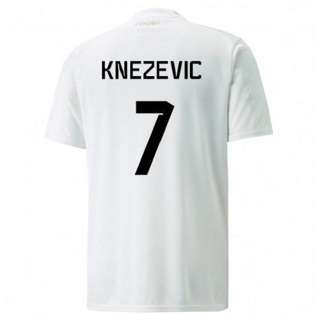 Kandiny Férfi Szerb Nikola Knezevic #7 Fehér Idegenbeli Jersey 22-24 Mez Póló Ing