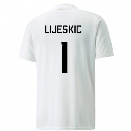 Kandiny Férfi Szerb Luka Lijeskic #1 Fehér Idegenbeli Jersey 22-24 Mez Póló Ing