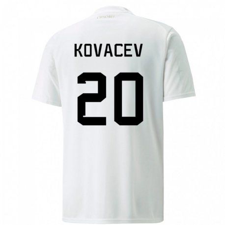 Kandiny Férfi Szerb Milan Kovacev #20 Fehér Idegenbeli Jersey 22-24 Mez Póló Ing
