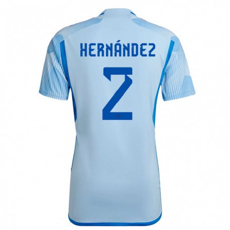 Kandiny Férfi Spanyol Oihane Hernandez #2 Sky Kék Idegenbeli Jersey 22-24 Mez Póló Ing