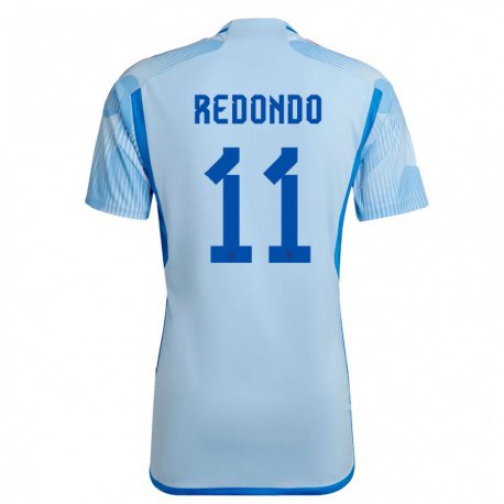 Kandiny Férfi Spanyol Alba Redondo #11 Sky Kék Idegenbeli Jersey 22-24 Mez Póló Ing