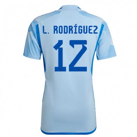 Kandiny Férfi Spanyol Lucia Rodriguez #12 Sky Kék Idegenbeli Jersey 22-24 Mez Póló Ing