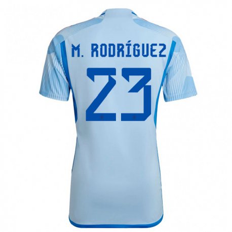 Kandiny Férfi Spanyol Misa Rodriguez #23 Sky Kék Idegenbeli Jersey 22-24 Mez Póló Ing