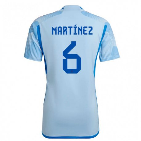 Kandiny Férfi Spanyol Roger Martinez #6 Sky Kék Idegenbeli Jersey 22-24 Mez Póló Ing