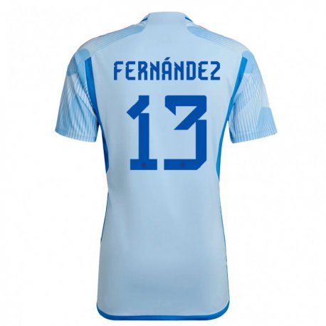 Kandiny Férfi Spanyol Cesar Fernandez #13 Sky Kék Idegenbeli Jersey 22-24 Mez Póló Ing