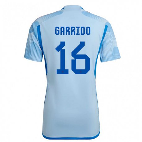Kandiny Férfi Spanyol Aleix Garrido #16 Sky Kék Idegenbeli Jersey 22-24 Mez Póló Ing