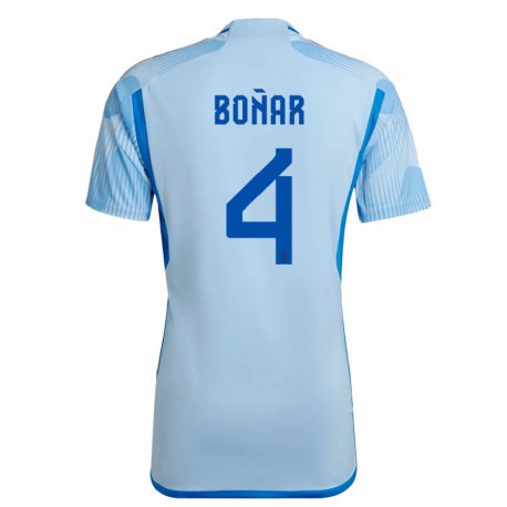 Kandiny Férfi Spanyol Javier Bonar #4 Sky Kék Idegenbeli Jersey 22-24 Mez Póló Ing