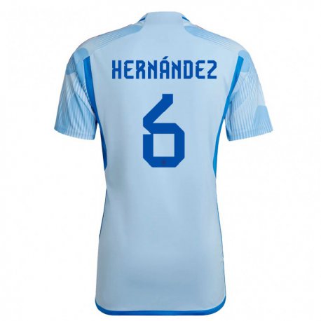 Kandiny Férfi Spanyol Gerard Hernandez #6 Sky Kék Idegenbeli Jersey 22-24 Mez Póló Ing