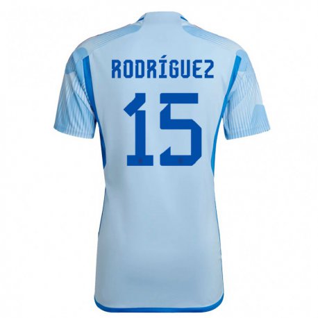 Kandiny Férfi Spanyol Dani Rodriguez #15 Sky Kék Idegenbeli Jersey 22-24 Mez Póló Ing