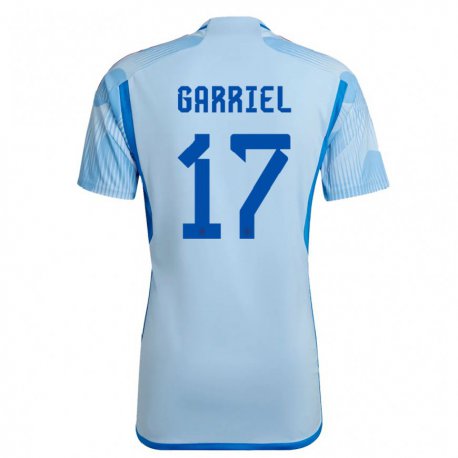 Kandiny Férfi Spanyol Ivan Garriel #17 Sky Kék Idegenbeli Jersey 22-24 Mez Póló Ing