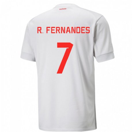 Kandiny Férfi Svájci Ronaldo Dantas Fernandes #7 Fehér Idegenbeli Jersey 22-24 Mez Póló Ing