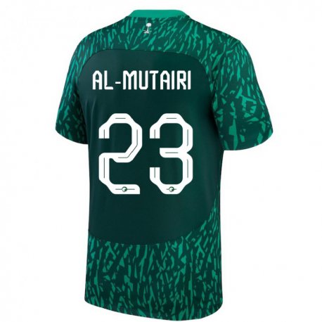 Kandiny Férfi Szaúd-arábiai Turki Al Mutairi #23 Dark Zöld Idegenbeli Jersey 22-24 Mez Póló Ing