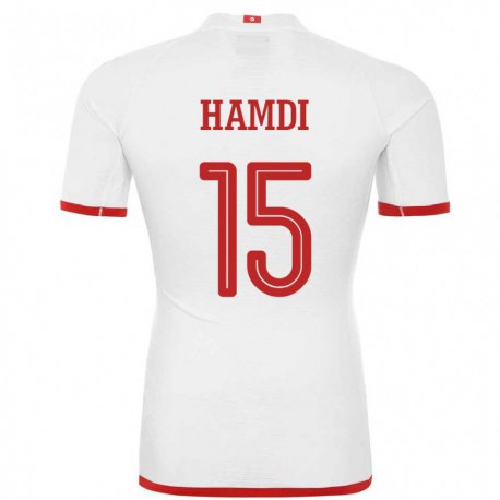 Kandiny Férfi Tunéziai Hanna Hamdi #15 Fehér Idegenbeli Jersey 22-24 Mez Póló Ing