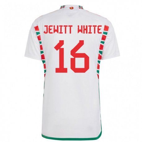 Kandiny Férfi Walesi Harry Jewitt White #16 Fehér Idegenbeli Jersey 22-24 Mez Póló Ing