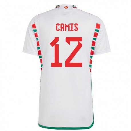 Kandiny Férfi Walesi Oliver Camis #12 Fehér Idegenbeli Jersey 22-24 Mez Póló Ing