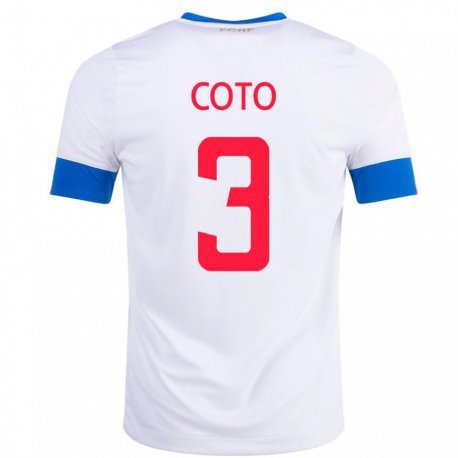 Kandiny Férfi Costa Rica Maria Coto #3 Fehér Idegenbeli Jersey 22-24 Mez Póló Ing
