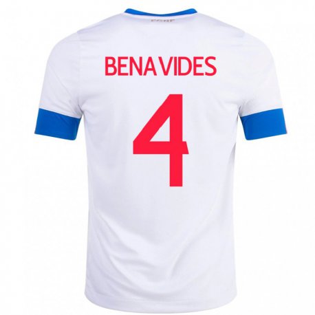 Kandiny Férfi Costa Rica Mariana Benavides #4 Fehér Idegenbeli Jersey 22-24 Mez Póló Ing