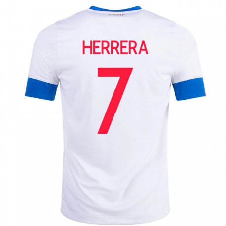 Kandiny Férfi Costa Rica Melissa Herrera #7 Fehér Idegenbeli Jersey 22-24 Mez Póló Ing