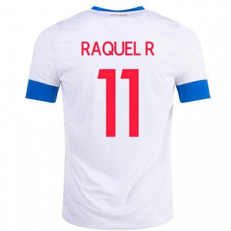 Kandiny Férfi Costa Rica Raquel Rodriguez #11 Fehér Idegenbeli Jersey 22-24 Mez Póló Ing