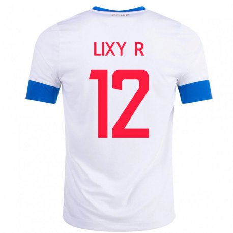 Kandiny Férfi Costa Rica Lixy Rodriguez #12 Fehér Idegenbeli Jersey 22-24 Mez Póló Ing