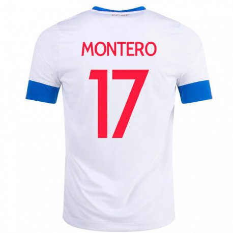 Kandiny Férfi Costa Rica Michelle Montero #17 Fehér Idegenbeli Jersey 22-24 Mez Póló Ing