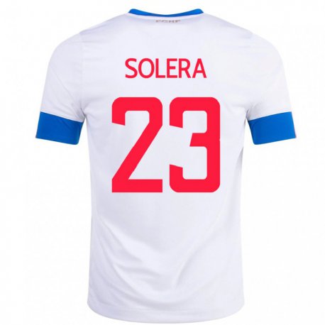 Kandiny Férfi Costa Rica Daniela Solera #23 Fehér Idegenbeli Jersey 22-24 Mez Póló Ing