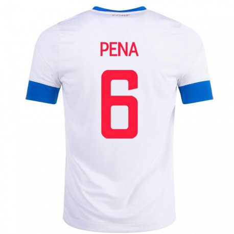 Kandiny Férfi Costa Rica Ricardo Pena #6 Fehér Idegenbeli Jersey 22-24 Mez Póló Ing