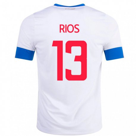Kandiny Férfi Costa Rica Keral Rios #13 Fehér Idegenbeli Jersey 22-24 Mez Póló Ing