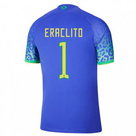 Kandiny Férfi Brazil Marcelo Eraclito #1 Kék Idegenbeli Jersey 22-24 Mez Póló Ing