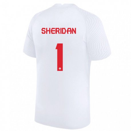 Kandiny Férfi Kanadai Kailen Sheridan #1 Fehér Idegenbeli Jersey 22-24 Mez Póló Ing