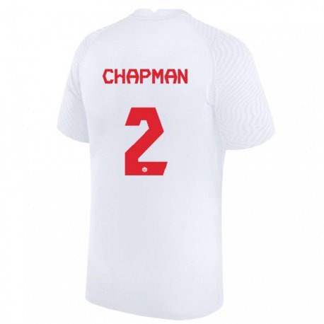 Kandiny Férfi Kanadai Allysha Chapman #2 Fehér Idegenbeli Jersey 22-24 Mez Póló Ing
