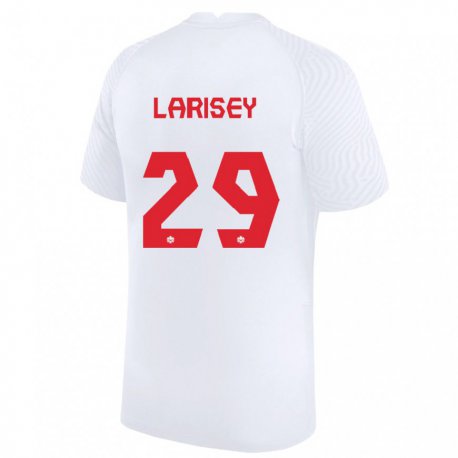 Kandiny Férfi Kanadai Clarissa Larisey #29 Fehér Idegenbeli Jersey 22-24 Mez Póló Ing