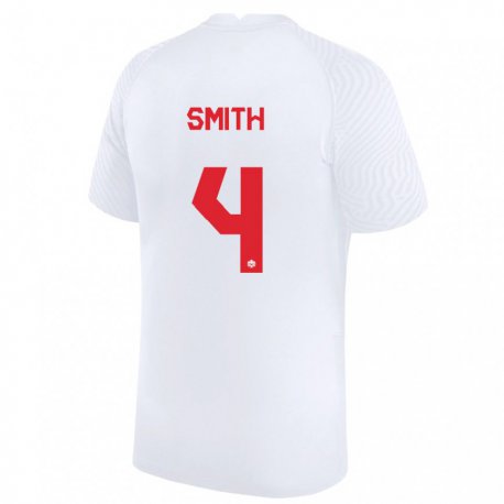 Kandiny Férfi Kanadai Justin Smith #4 Fehér Idegenbeli Jersey 22-24 Mez Póló Ing
