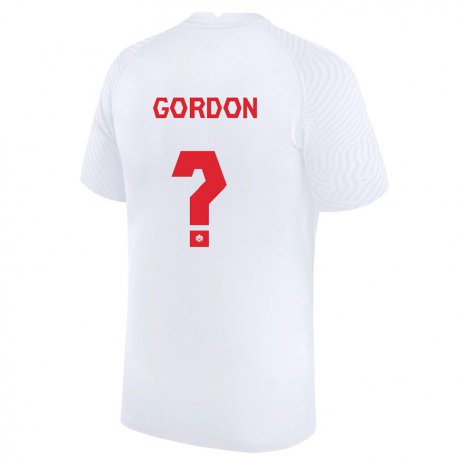 Kandiny Férfi Kanadai Joshua Gordon #0 Fehér Idegenbeli Jersey 22-24 Mez Póló Ing