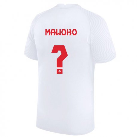 Kandiny Férfi Kanadai Kundai Mawoko #0 Fehér Idegenbeli Jersey 22-24 Mez Póló Ing