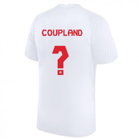 Kandiny Férfi Kanadai Antoine Coupland #0 Fehér Idegenbeli Jersey 22-24 Mez Póló Ing