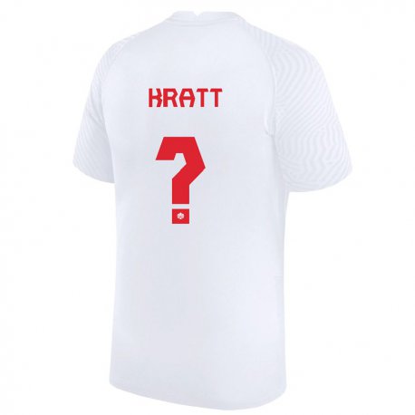 Kandiny Férfi Kanadai Ronan Kratt #0 Fehér Idegenbeli Jersey 22-24 Mez Póló Ing