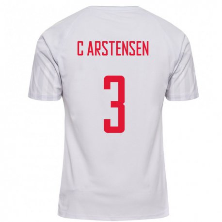 Kandiny Férfi Dán Rasmus Carstensen #3 Fehér Idegenbeli Jersey 22-24 Mez Póló Ing