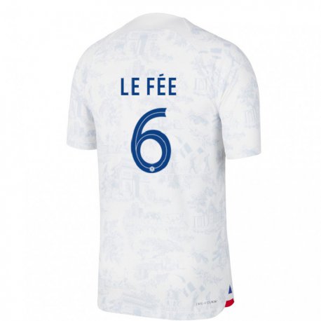 Kandiny Férfi Francia Enzo Le Fee #6 Fehér Kék Idegenbeli Jersey 22-24 Mez Póló Ing